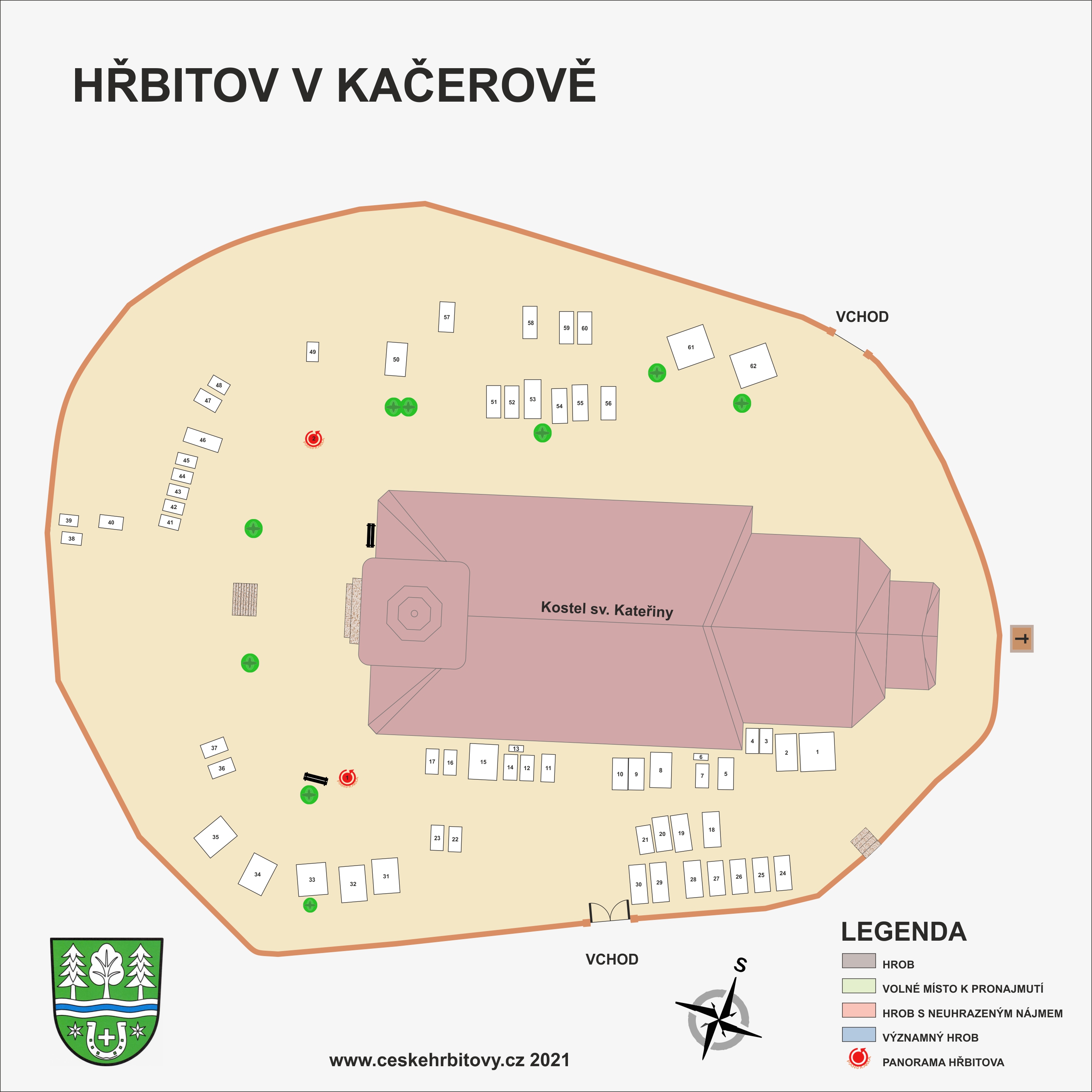 Mapa hĹ™bitova Kačerov