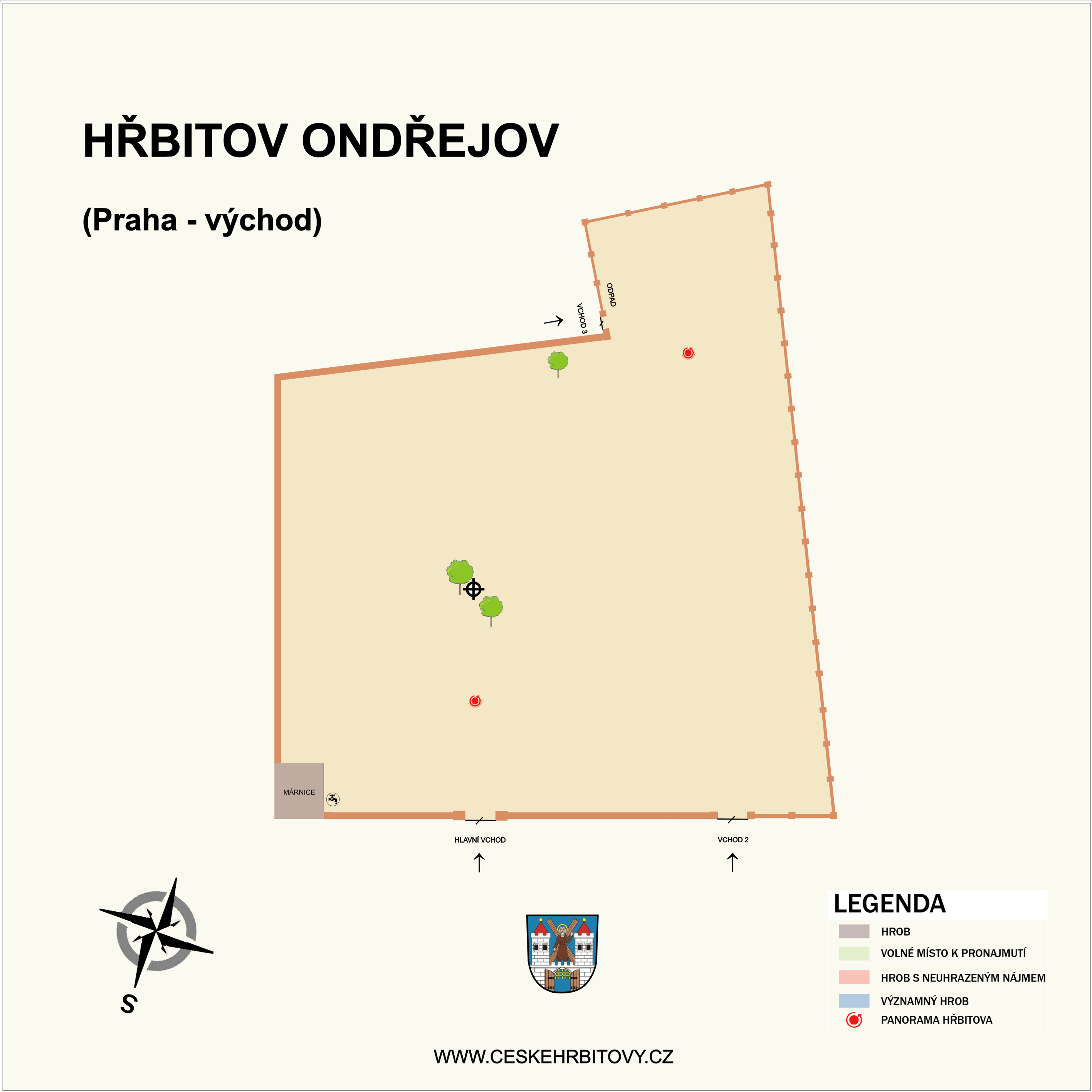 Mapa hĹ™bitova Obecní