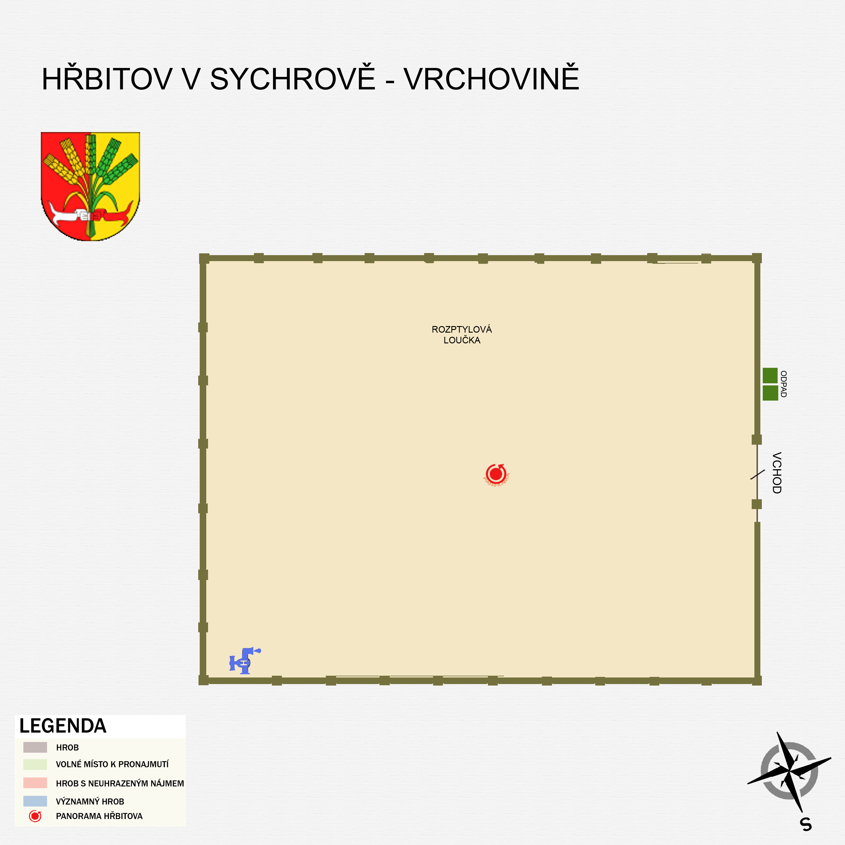 Mapa hĹ™bitova Obecní - Vrchovina
