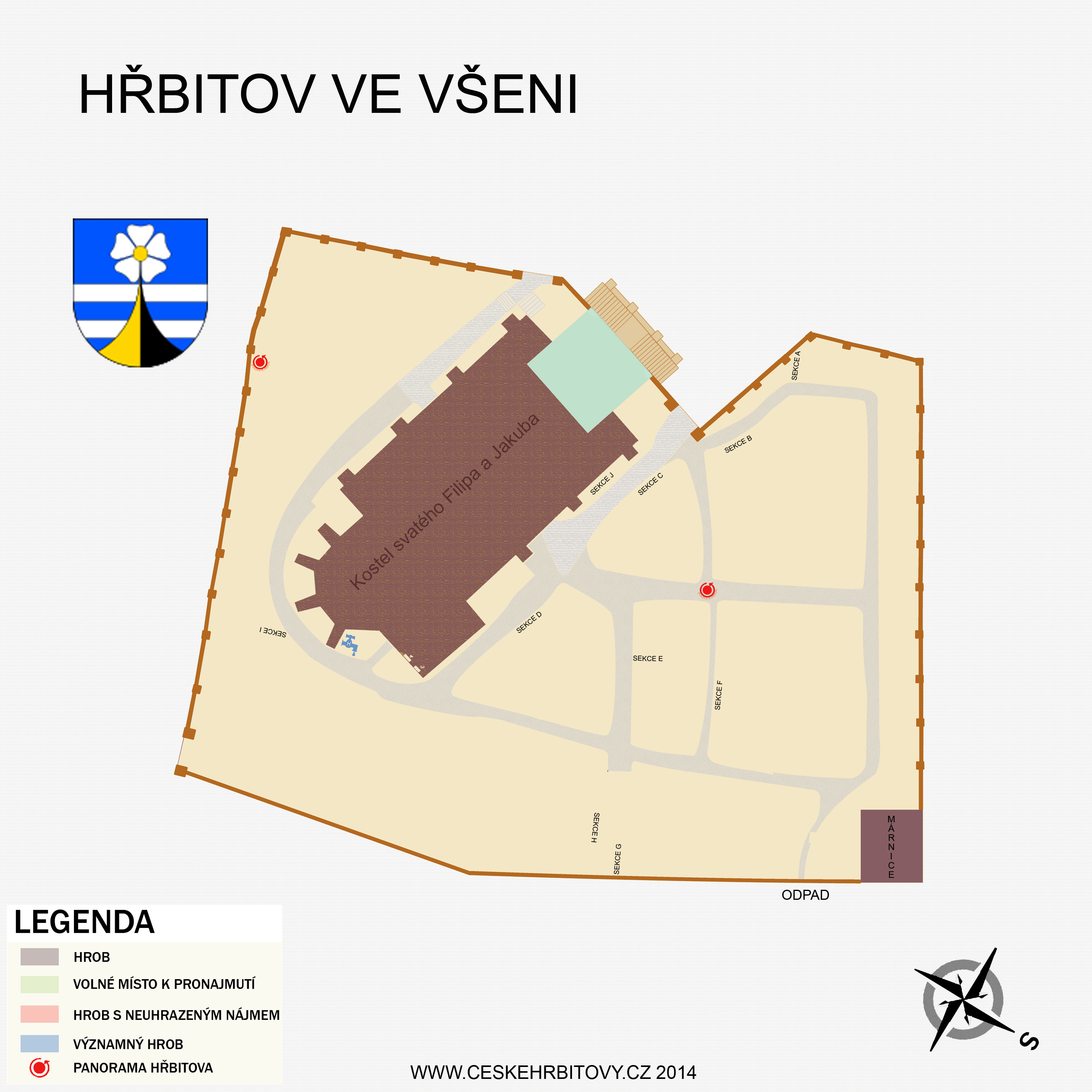 Mapa hĹ™bitova Obecní